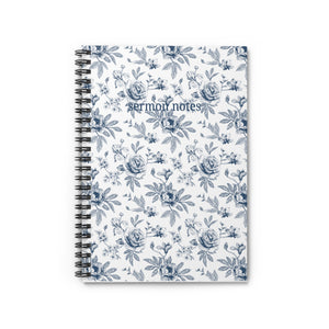 Floral Sermon Notes Notebook