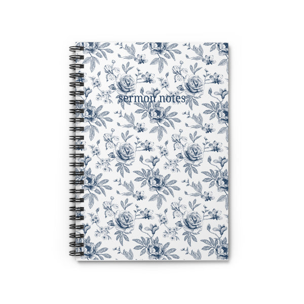 Floral Sermon Notes Notebook