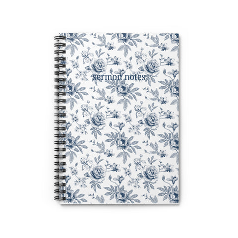 Floral Sermon Notes Notebook