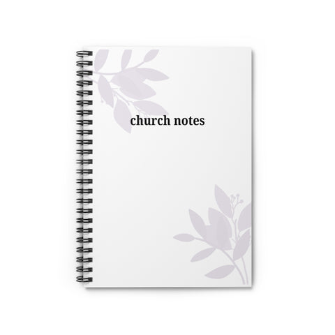 Charming Church Notes Spiral Notebook, Christian Journal, Inspirational Gift, Study Planner, Faith-Based Notebook
