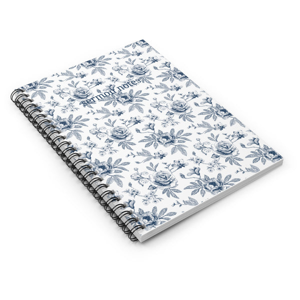 Floral Sermon Notes Notebook