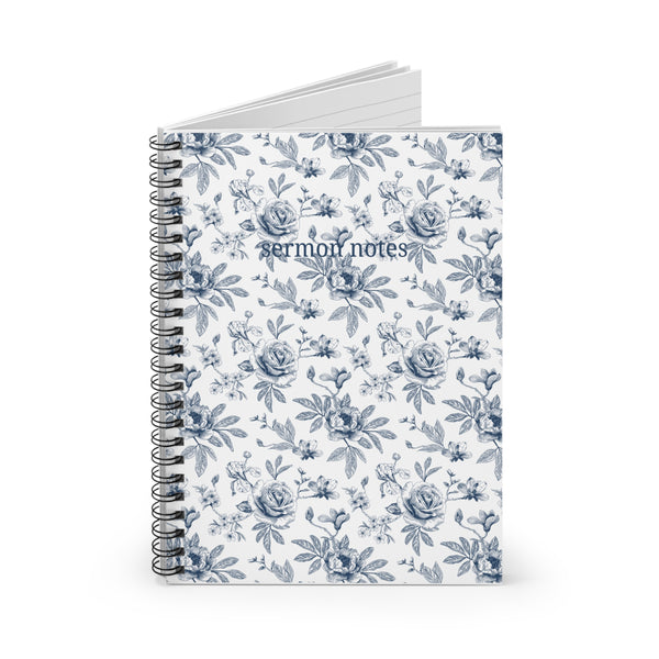 Floral Sermon Notes Notebook