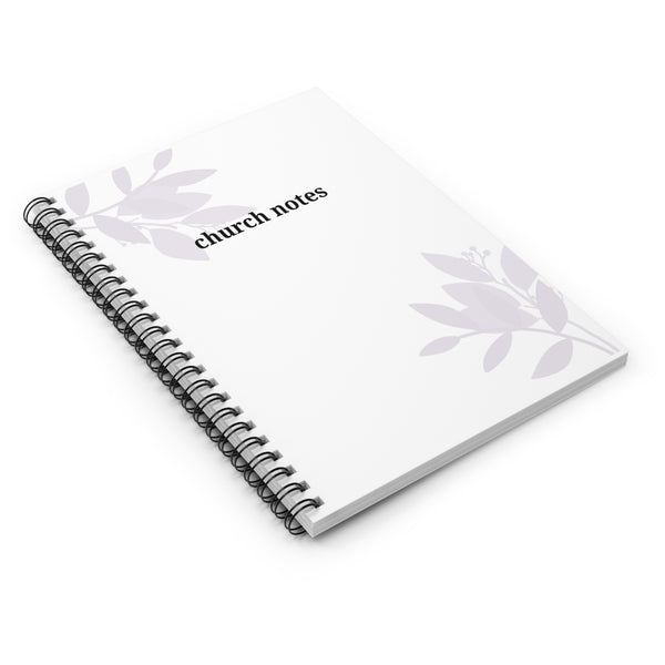 Charming Church Notes Spiral Notebook, Christian Journal, Inspirational Gift, Study Planner, Faith-Based Notebook